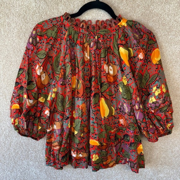 Rhode Dafina Top Size Small Highland Orchard Bramble Berry Print - Picture 3 of 10